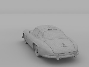 rigged mercedes 300sl w198 hdri 3D 모델