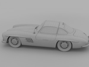 rigged mercedes 300sl w198 hdri 3D 모델
