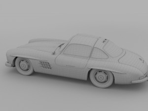 rigged mercedes 300sl w198 hdri 3D 모델