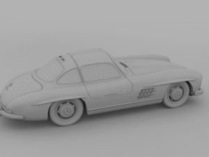 rigged mercedes 300sl w198 hdri 3D 모델