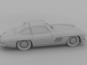 rigged mercedes 300sl w198 hdri 3D 모델
