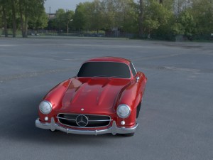 rigged mercedes 300sl w198 hdri 3D 모델