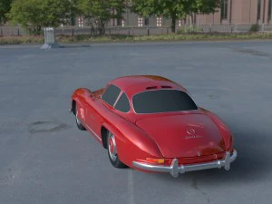 rigged mercedes 300sl w198 hdri 3D Model
