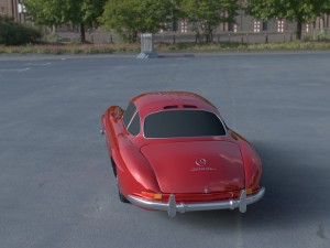 rigged mercedes 300sl w198 hdri 3D 모델
