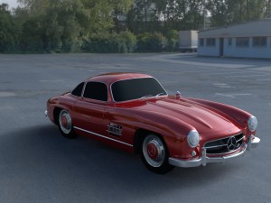 rigged mercedes 300sl w198 hdri 3D 모델