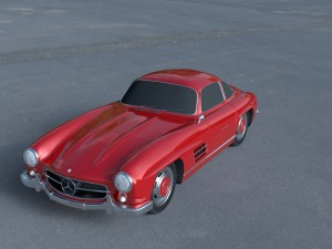 rigged mercedes 300sl w198 hdri 3D 모델