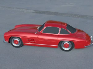rigged mercedes 300sl w198 hdri 3D Model