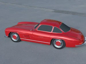 rigged mercedes 300sl w198 hdri 3D Model