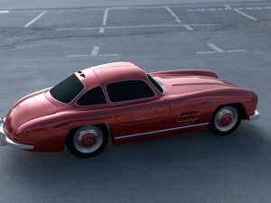 rigged mercedes 300sl w198 hdri 3D 모델