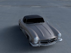 mercedes 300sl roadster top up hdri Model 3D
