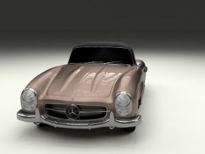 mercedes 300sl roadster top up hdri Model 3D