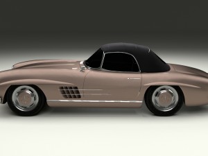 mercedes 300sl roadster top up hdri Model 3D
