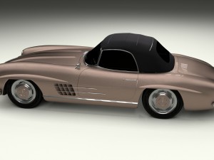 mercedes 300sl roadster top up hdri Model 3D