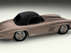 mercedes 300sl roadster top up hdri Model 3D