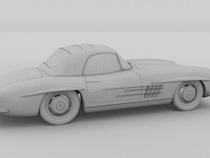 mercedes 300sl roadster top up hdri Model 3D