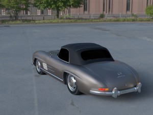 mercedes 300sl roadster top up hdri Model 3D