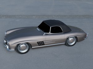 mercedes 300sl roadster top up hdri Model 3D