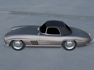 mercedes 300sl roadster top up hdri Model 3D