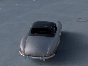 mercedes 300sl roadster top up hdri Model 3D