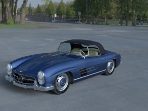 mercedes 300sl roadster top hdri 3D Model