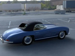 mercedes 300sl roadster top hdri 3D Model