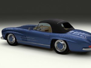 mercedes 300sl roadster top hdri 3D मॉडल