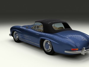 mercedes 300sl roadster top hdri 3D मॉडल