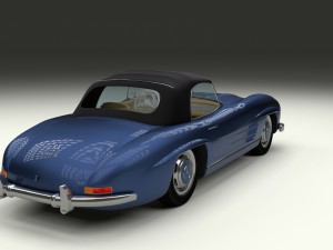 mercedes 300sl roadster top hdri 3D मॉडल
