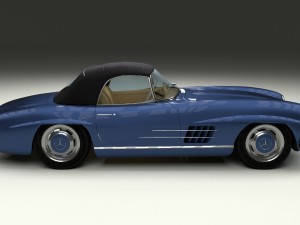 mercedes 300sl roadster top hdri 3D मॉडल