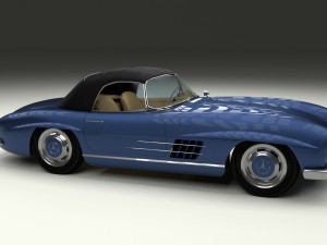 mercedes 300sl roadster top hdri 3D मॉडल