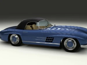 mercedes 300sl roadster top hdri 3D Model