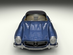 mercedes 300sl roadster top hdri 3D मॉडल