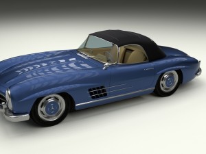 mercedes 300sl roadster top hdri 3D मॉडल