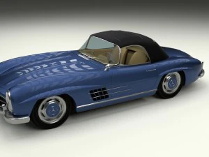 mercedes 300sl roadster top hdri 3D Model