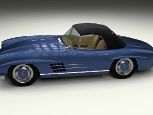 mercedes 300sl roadster top hdri 3D मॉडल