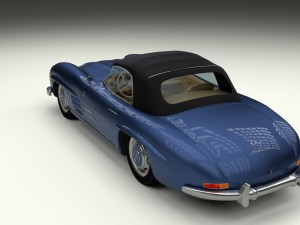 mercedes 300sl roadster top hdri 3D मॉडल