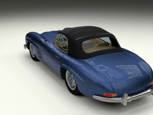 mercedes 300sl roadster top hdri 3D Model