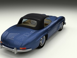 mercedes 300sl roadster top hdri 3D मॉडल