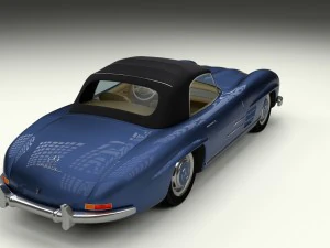 mercedes 300sl roadster top hdri 3D Model