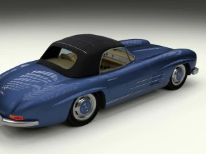 mercedes 300sl roadster top hdri 3D Model