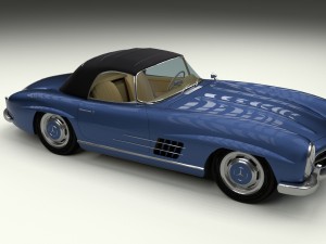 mercedes 300sl roadster top hdri 3D मॉडल