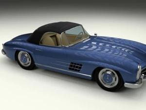 mercedes 300sl roadster top hdri 3D Model