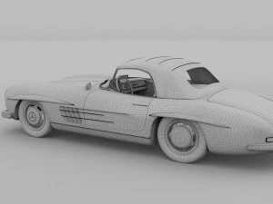 mercedes 300sl roadster top hdri 3D Model