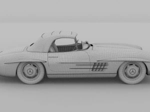 mercedes 300sl roadster top hdri 3D Model