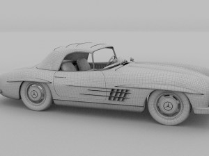 mercedes 300sl roadster top hdri 3D मॉडल