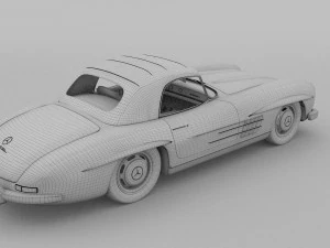 mercedes 300sl roadster top hdri 3D Model