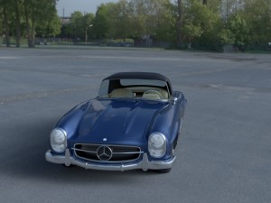 mercedes 300sl roadster top hdri 3D मॉडल