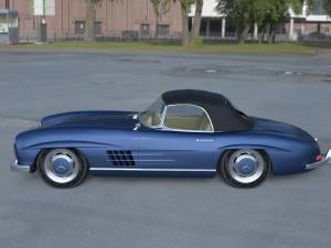mercedes 300sl roadster top hdri 3D मॉडल