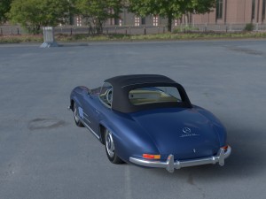 mercedes 300sl roadster top hdri 3D मॉडल