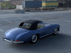 mercedes 300sl roadster top hdri 3D मॉडल